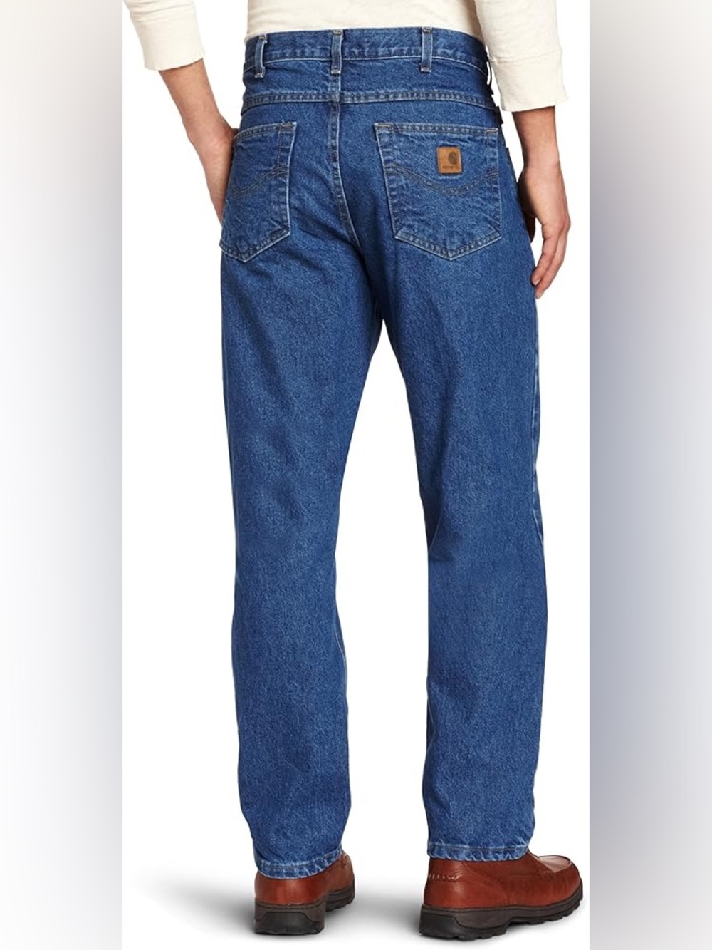 Vtg USA CARHARTT B21 DST Relaxed Fit Flannel Lined Jeans Men's 36x30